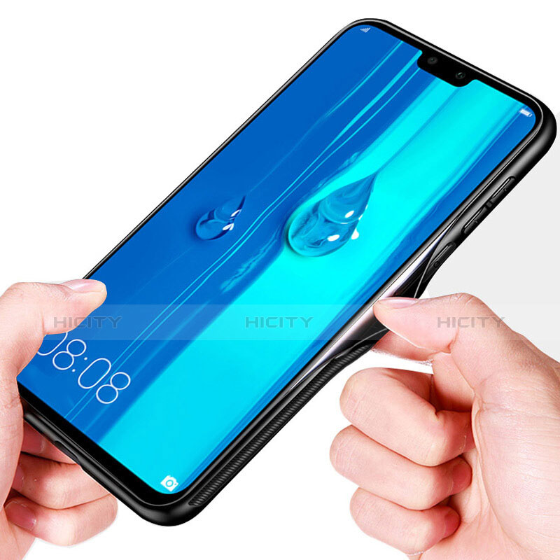 Silikon Schutzhülle Rahmen Tasche Hülle Spiegel für Huawei Y7 Pro (2019) groß
