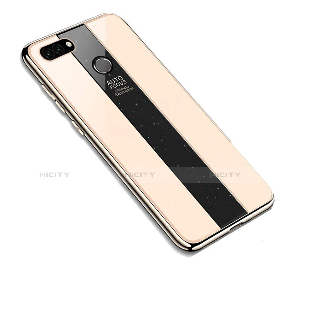 Silikon Schutzhülle Rahmen Tasche Hülle Spiegel für Huawei Y9 (2018) Gold Plus