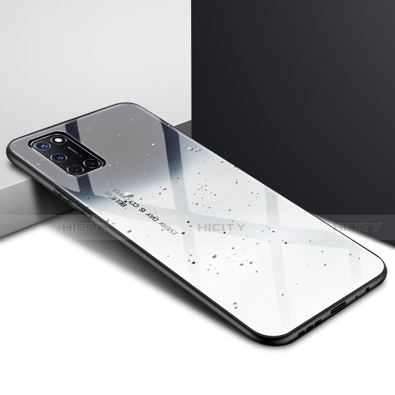 Silikon Schutzhülle Rahmen Tasche Hülle Spiegel für Oppo A72 groß