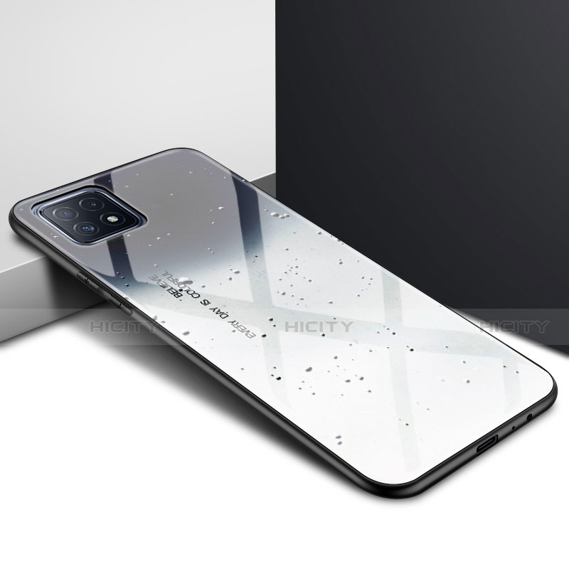 Silikon Schutzhülle Rahmen Tasche Hülle Spiegel für Oppo A73 5G groß