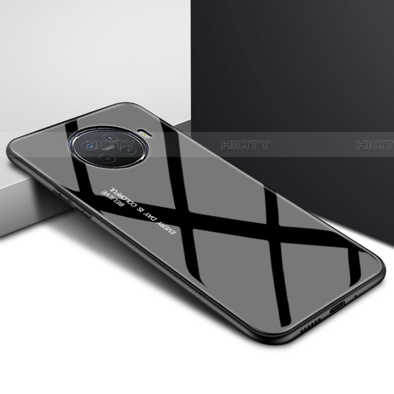 Silikon Schutzhülle Rahmen Tasche Hülle Spiegel für Oppo Ace2 Schwarz