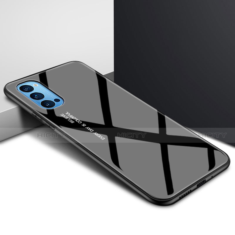 Silikon Schutzhülle Rahmen Tasche Hülle Spiegel für Oppo Reno4 Pro 5G