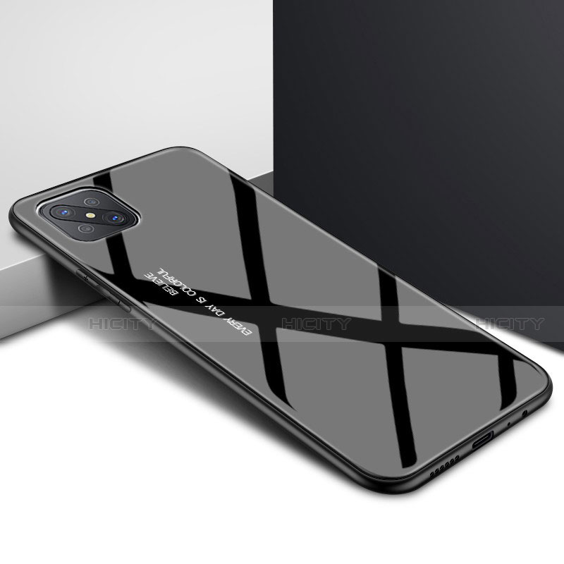 Silikon Schutzhülle Rahmen Tasche Hülle Spiegel für Oppo Reno4 Z 5G