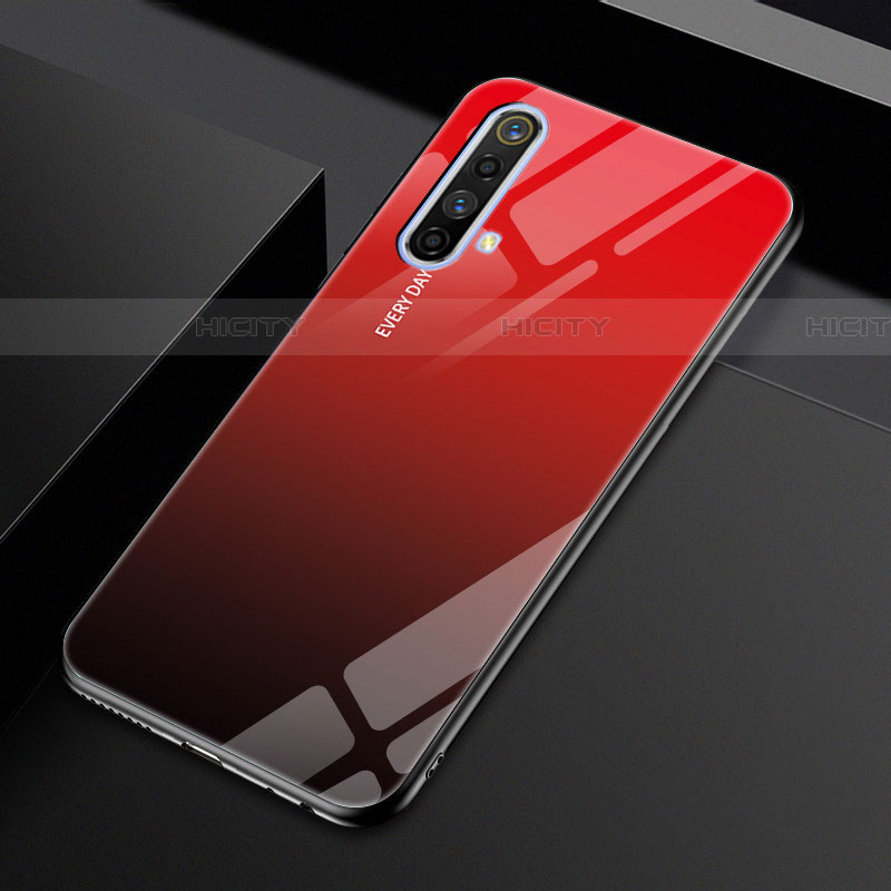 Silikon Schutzhülle Rahmen Tasche Hülle Spiegel für Realme X3 SuperZoom Rot Plus