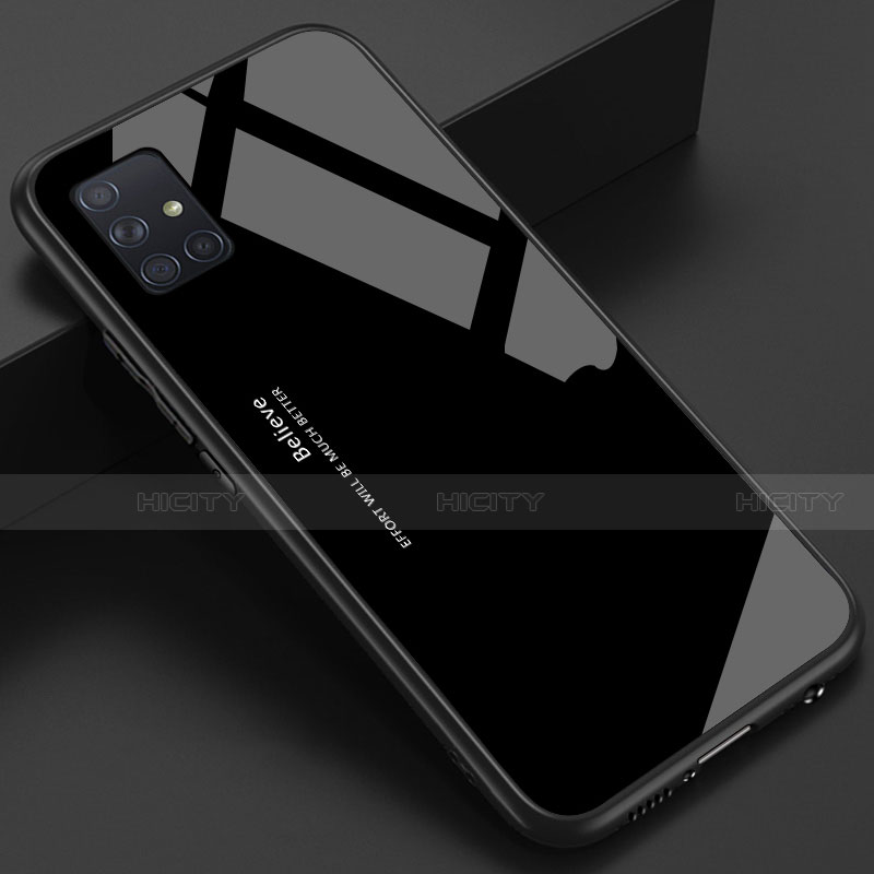 Silikon Schutzhülle Rahmen Tasche Hülle Spiegel für Samsung Galaxy A51 4G
