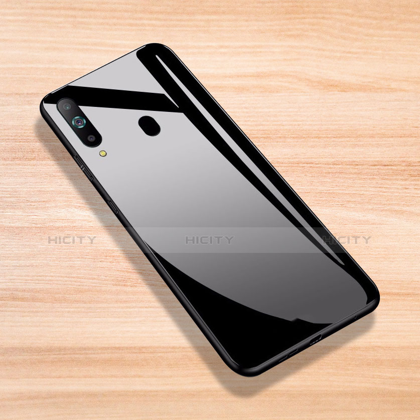 Silikon Schutzhülle Rahmen Tasche Hülle Spiegel für Samsung Galaxy A8s SM-G8870 Schwarz Plus