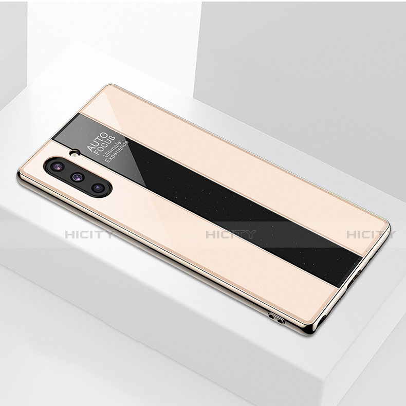 Silikon Schutzhülle Rahmen Tasche Hülle Spiegel für Samsung Galaxy Note 10 Gold Plus