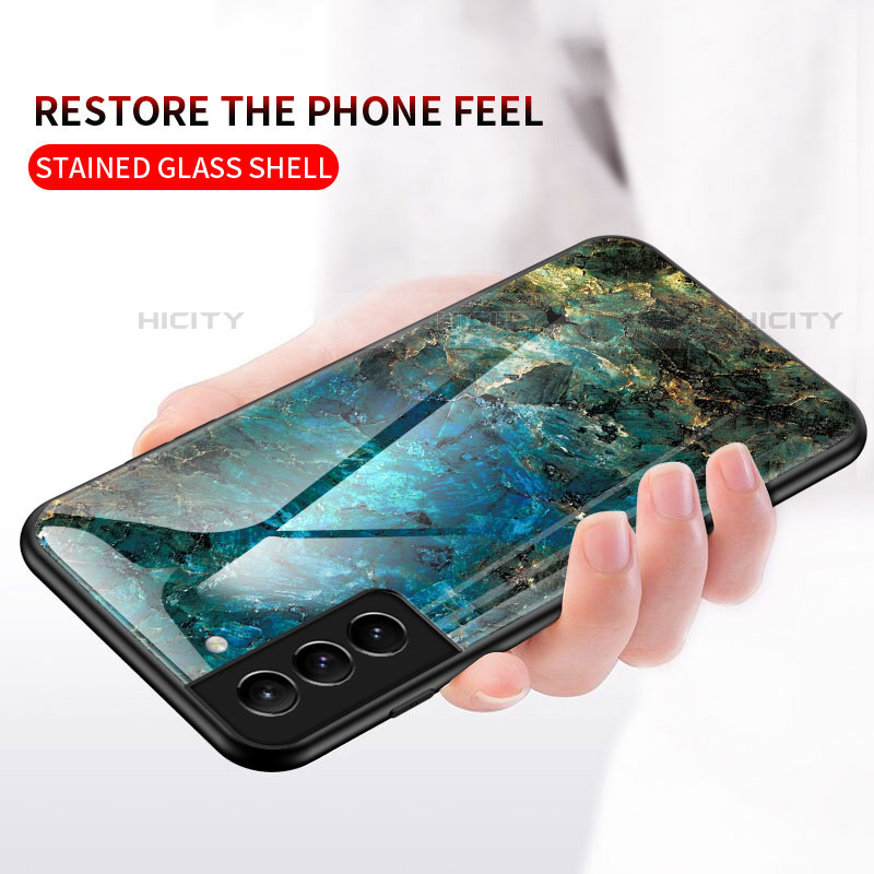 Silikon Schutzhülle Rahmen Tasche Hülle Spiegel für Samsung Galaxy S22 5G