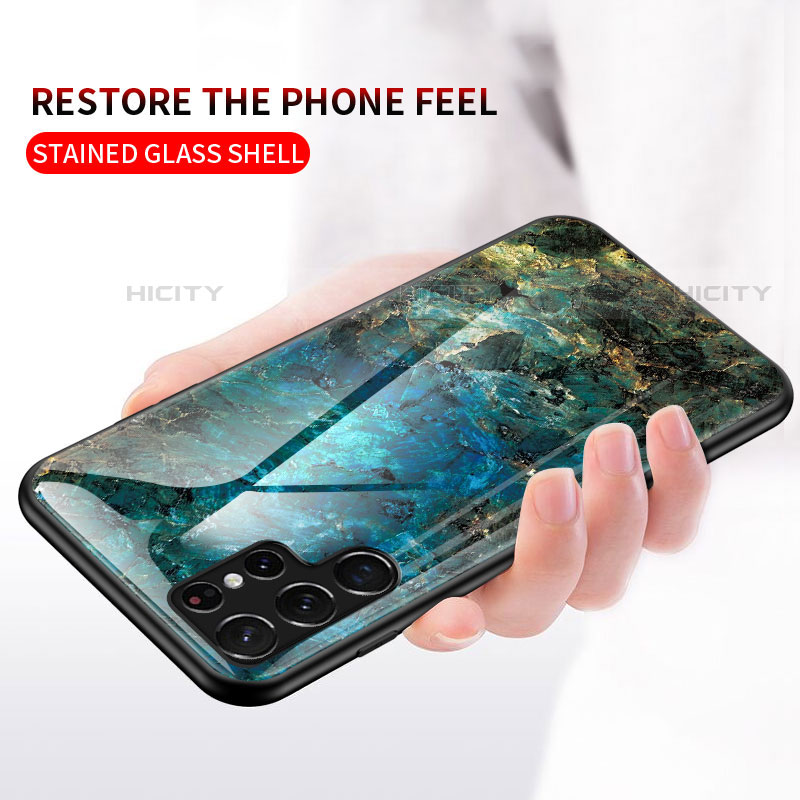 Silikon Schutzhülle Rahmen Tasche Hülle Spiegel für Samsung Galaxy S22 Ultra 5G