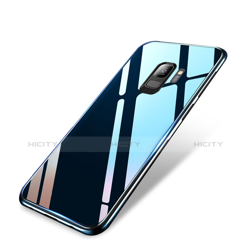 Silikon Schutzhülle Rahmen Tasche Hülle Spiegel für Samsung Galaxy S9 groß