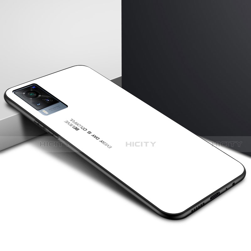 Silikon Schutzhülle Rahmen Tasche Hülle Spiegel für Vivo X60 5G