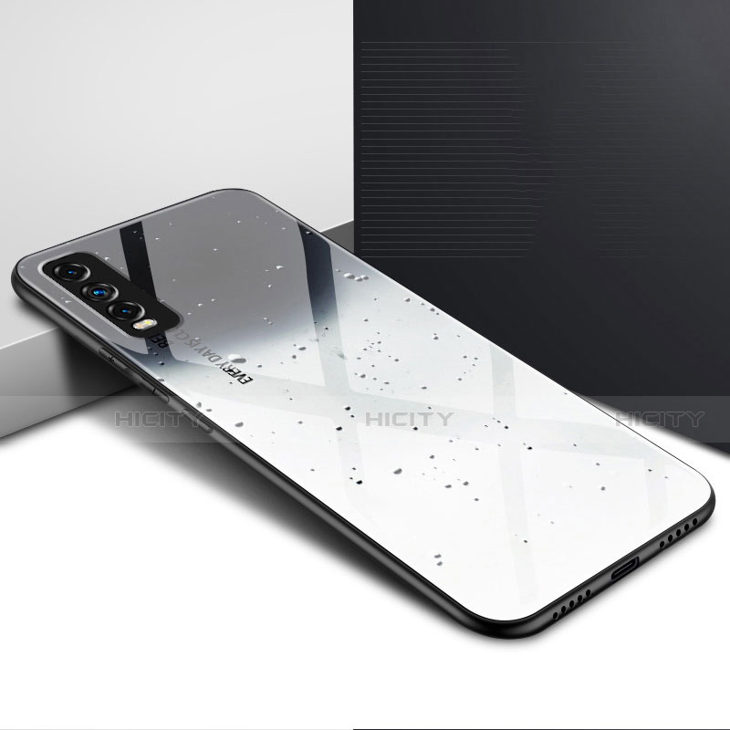 Silikon Schutzhülle Rahmen Tasche Hülle Spiegel für Vivo Y12s Grau