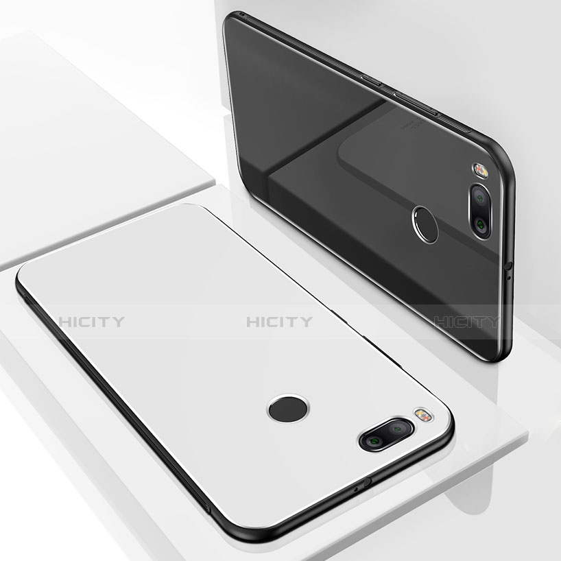 Silikon Schutzhülle Rahmen Tasche Hülle Spiegel für Xiaomi Mi 5X groß