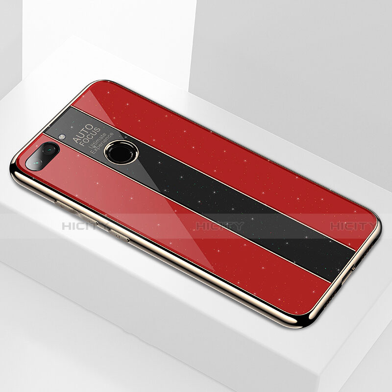 Silikon Schutzhülle Rahmen Tasche Hülle Spiegel für Xiaomi Mi 8 Lite Rot