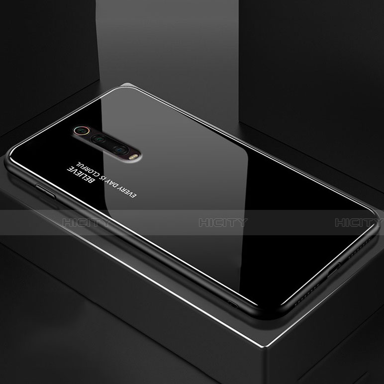Silikon Schutzhülle Rahmen Tasche Hülle Spiegel für Xiaomi Mi 9T Schwarz Plus