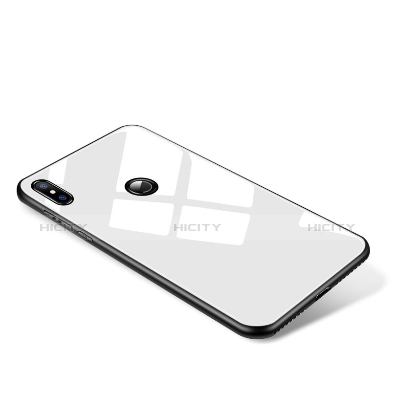 Silikon Schutzhülle Rahmen Tasche Hülle Spiegel für Xiaomi Mi Mix 2S Weiß Plus