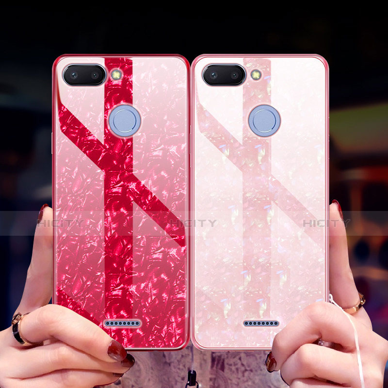 Silikon Schutzhülle Rahmen Tasche Hülle Spiegel für Xiaomi Redmi 6 groß