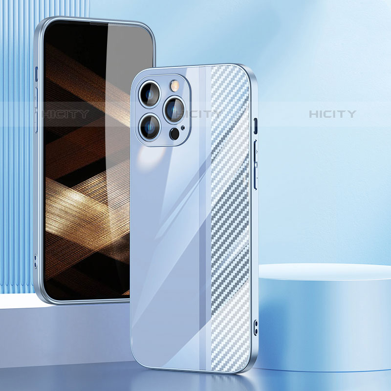 Silikon Schutzhülle Rahmen Tasche Hülle Spiegel JL1 für Apple iPhone 15 Pro groß