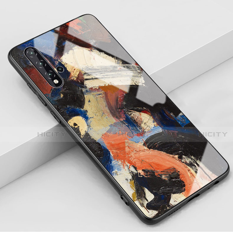 Silikon Schutzhülle Rahmen Tasche Hülle Spiegel K01 für Huawei Nova 5 Pro Orange Plus