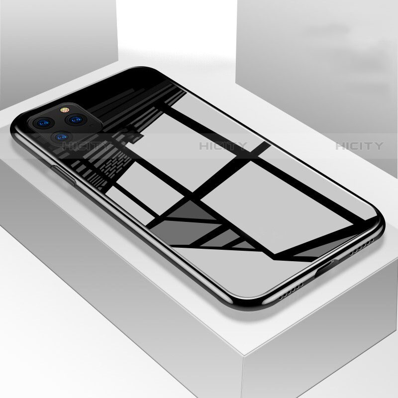 Silikon Schutzhülle Rahmen Tasche Hülle Spiegel M01 für Apple iPhone 11 Pro Max groß
