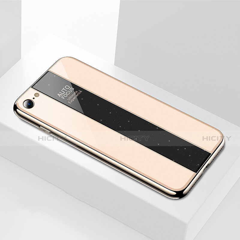 Silikon Schutzhülle Rahmen Tasche Hülle Spiegel M01 für Apple iPhone 6 Gold Plus