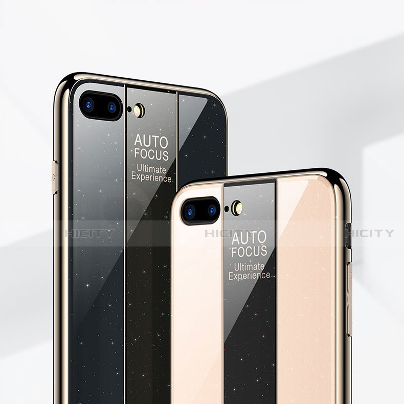 Silikon Schutzhülle Rahmen Tasche Hülle Spiegel M01 für Apple iPhone 8 Plus