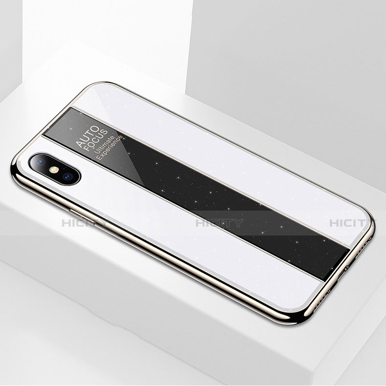 Silikon Schutzhülle Rahmen Tasche Hülle Spiegel M01 für Apple iPhone X