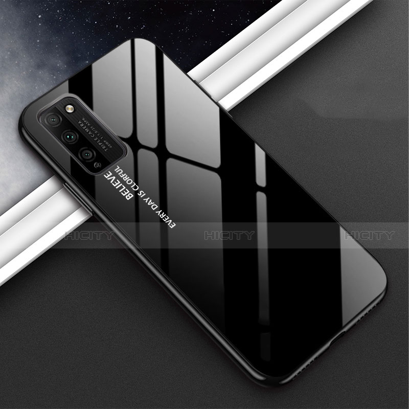 Silikon Schutzhülle Rahmen Tasche Hülle Spiegel M01 für Huawei Honor 30 Lite 5G Schwarz