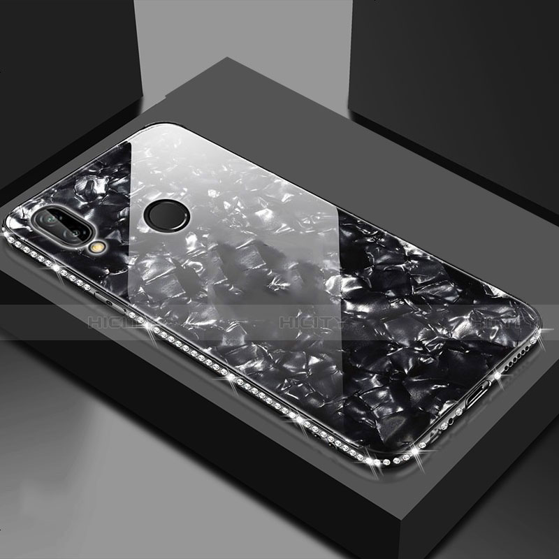 Silikon Schutzhülle Rahmen Tasche Hülle Spiegel M01 für Huawei Honor View 10 Lite Schwarz Plus