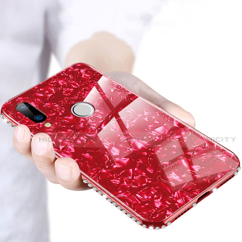 Silikon Schutzhülle Rahmen Tasche Hülle Spiegel M01 für Huawei Nova 3e