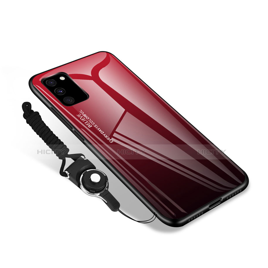 Silikon Schutzhülle Rahmen Tasche Hülle Spiegel M01 für Samsung Galaxy S20 FE (2022) 5G Rot und Schwarz