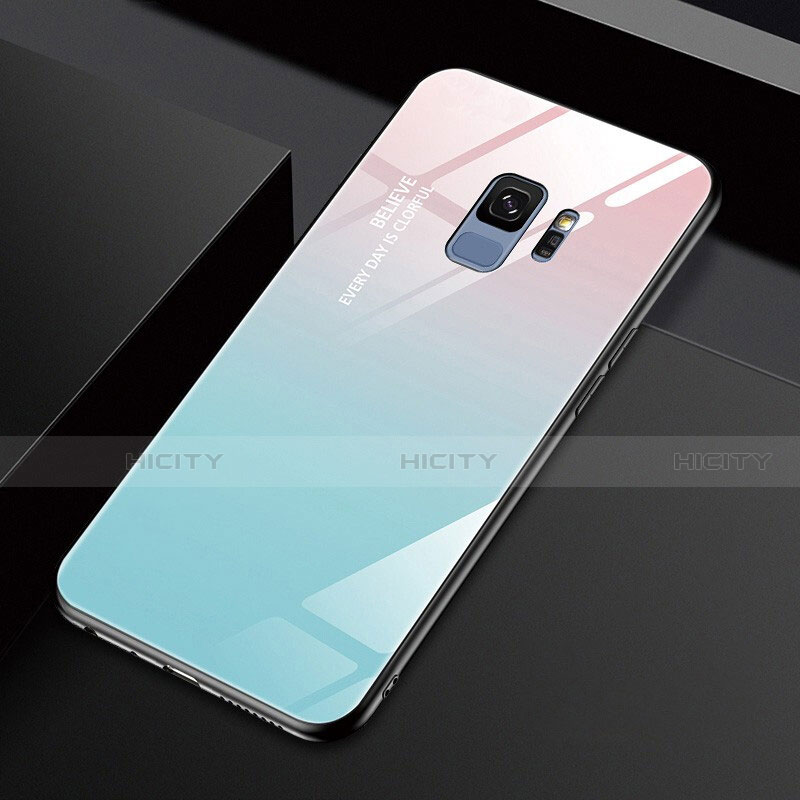 Silikon Schutzhülle Rahmen Tasche Hülle Spiegel M01 für Samsung Galaxy S9 groß