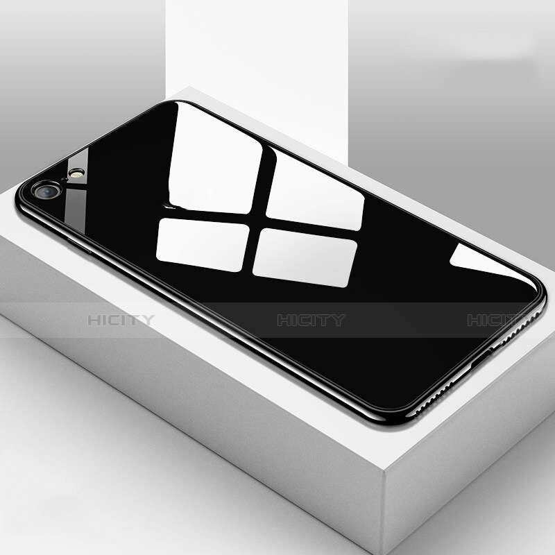 Silikon Schutzhülle Rahmen Tasche Hülle Spiegel M02 für Apple iPhone 6S Plus Schwarz