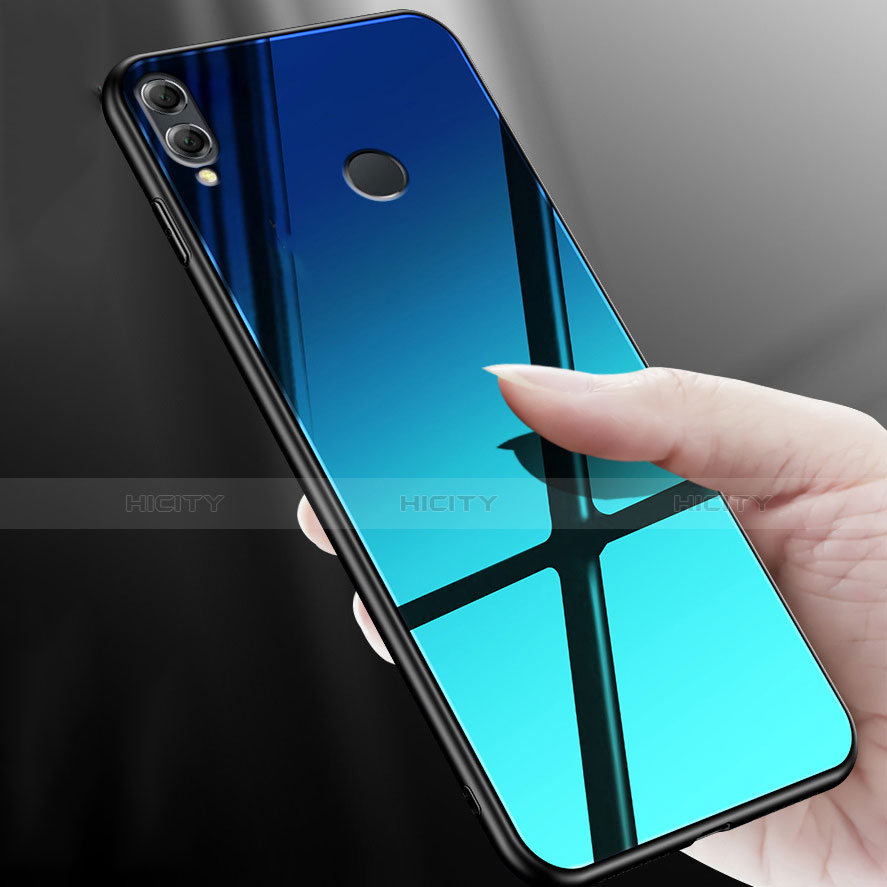 Silikon Schutzhülle Rahmen Tasche Hülle Spiegel M02 für Huawei Honor 8X