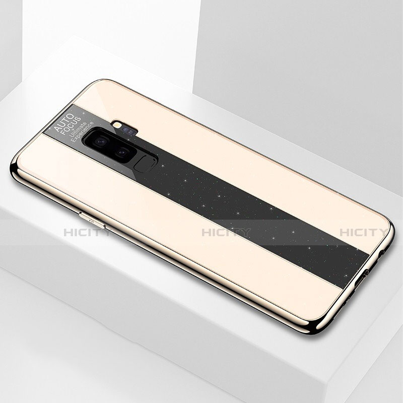 Silikon Schutzhülle Rahmen Tasche Hülle Spiegel M02 für Samsung Galaxy S9 Plus Gold Plus