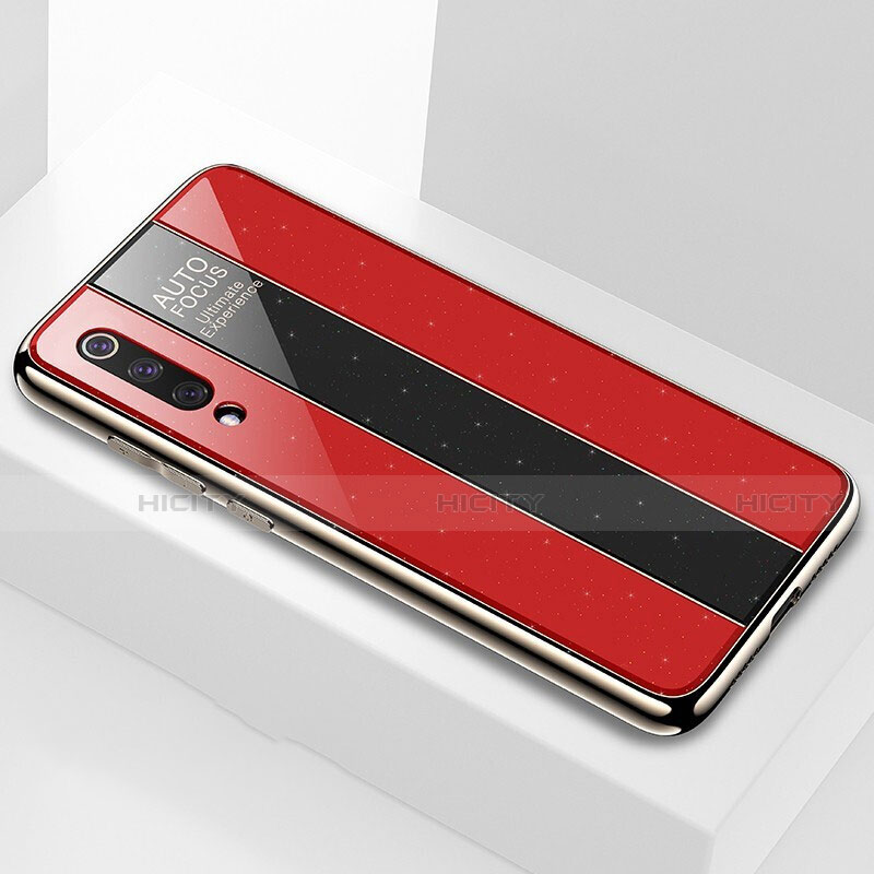 Silikon Schutzhülle Rahmen Tasche Hülle Spiegel M02 für Xiaomi Mi 9 Lite Rot Plus