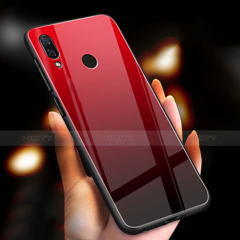 Silikon Schutzhülle Rahmen Tasche Hülle Spiegel M03 für Huawei Honor 10 Lite Rot