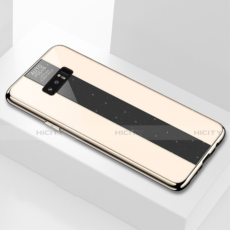 Silikon Schutzhülle Rahmen Tasche Hülle Spiegel M03 für Samsung Galaxy Note 8 Duos N950F Gold Plus