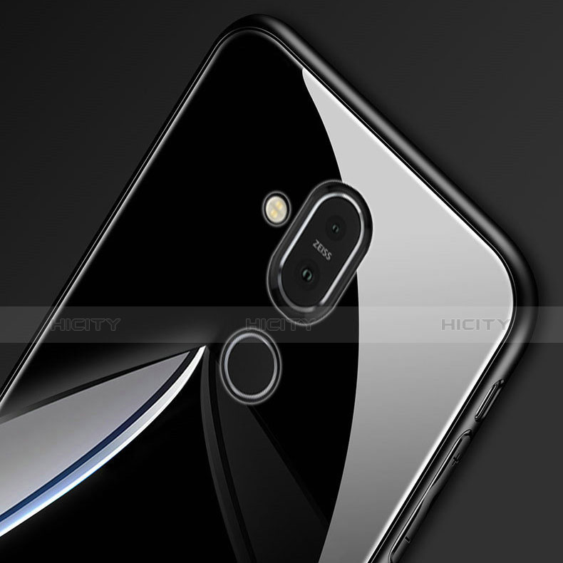 Silikon Schutzhülle Rahmen Tasche Hülle Spiegel mit Fingerring Ständer für Nokia X7