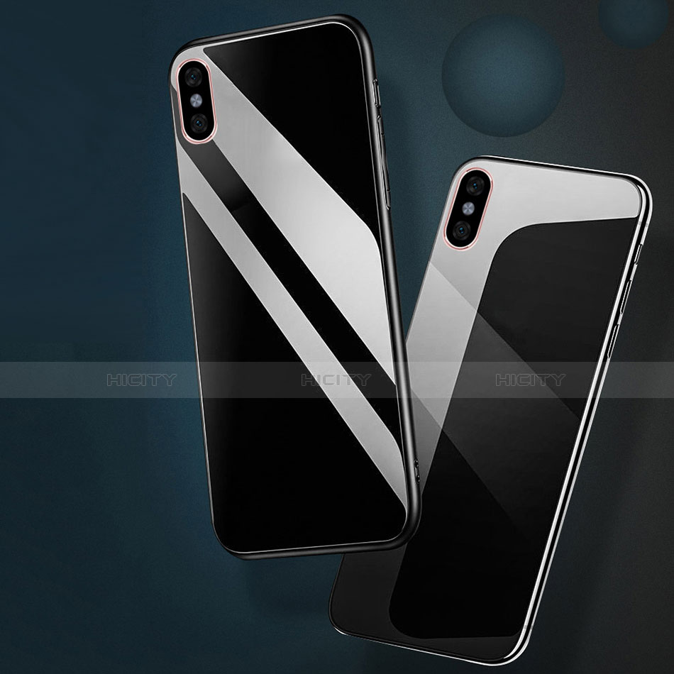 Silikon Schutzhülle Rahmen Tasche Hülle Spiegel mit Fingerring Ständer für Xiaomi Mi 8 Explorer