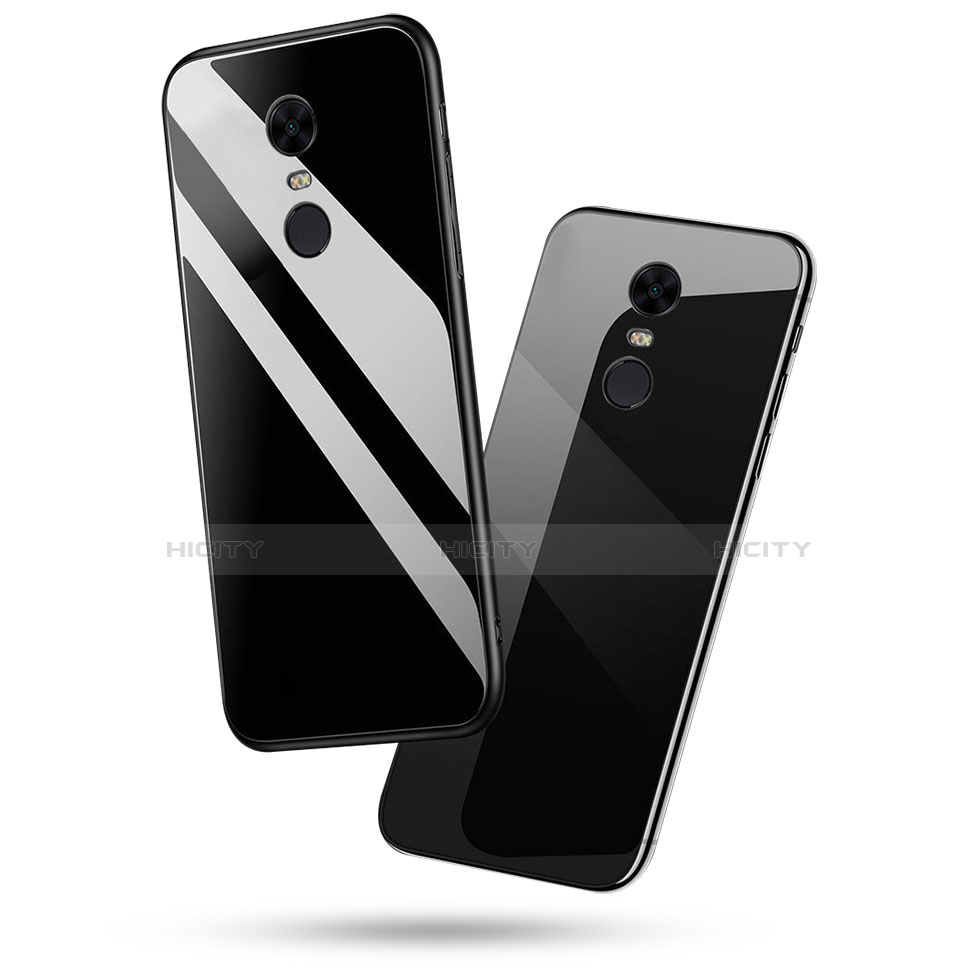 Silikon Schutzhülle Rahmen Tasche Hülle Spiegel mit Fingerring Ständer für Xiaomi Redmi 5 Plus