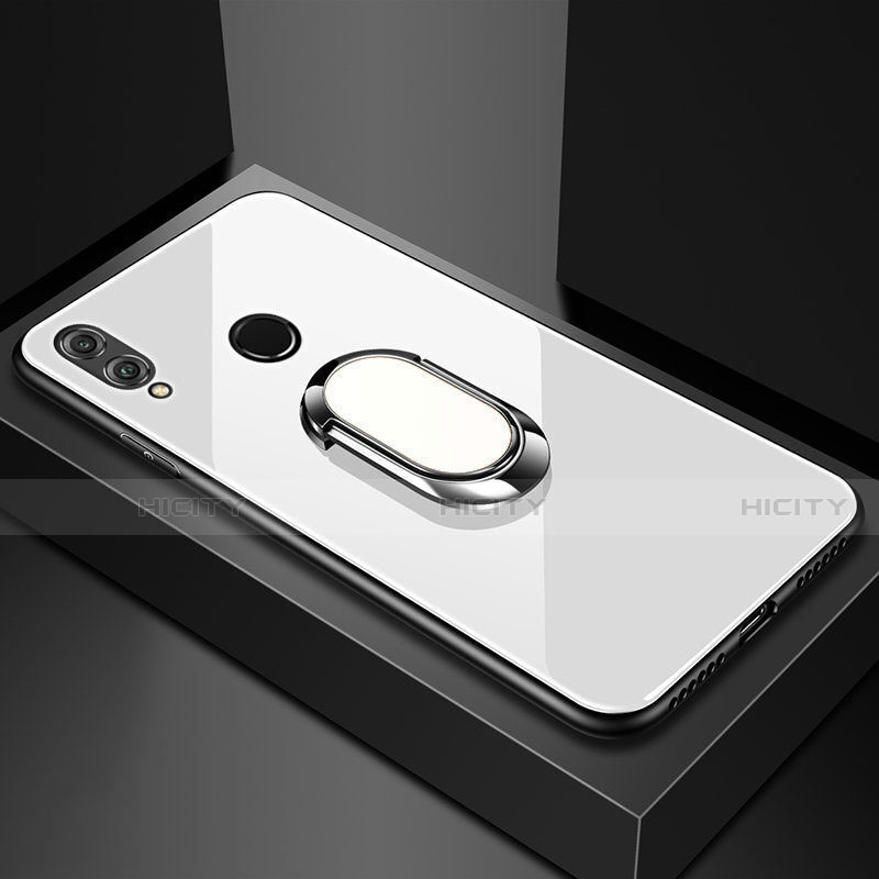 Silikon Schutzhülle Rahmen Tasche Hülle Spiegel mit Magnetisch Fingerring Ständer für Huawei Honor View 10 Lite groß