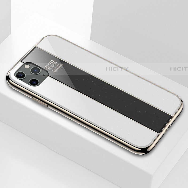 Silikon Schutzhülle Rahmen Tasche Hülle Spiegel T01 für Apple iPhone 11 Pro Max Weiß Plus