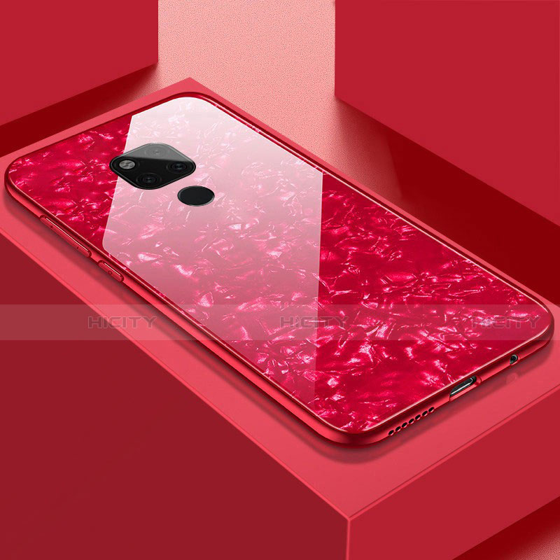 Silikon Schutzhülle Rahmen Tasche Hülle Spiegel T01 für Huawei Mate 20 Rot