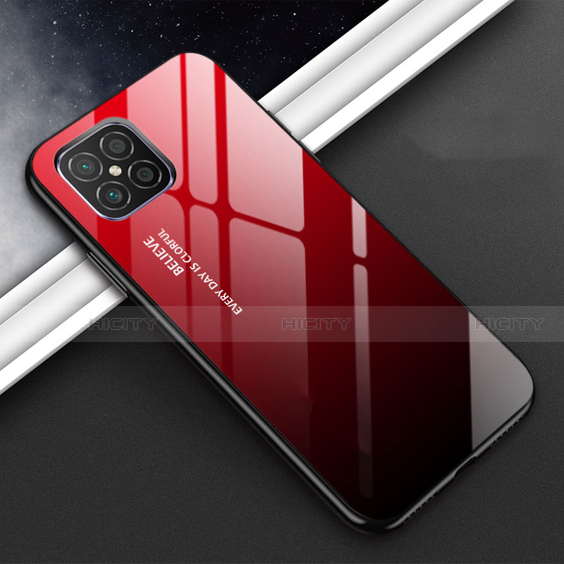 Silikon Schutzhülle Rahmen Tasche Hülle Spiegel T01 für Huawei Nova 8 SE 5G Rot Plus