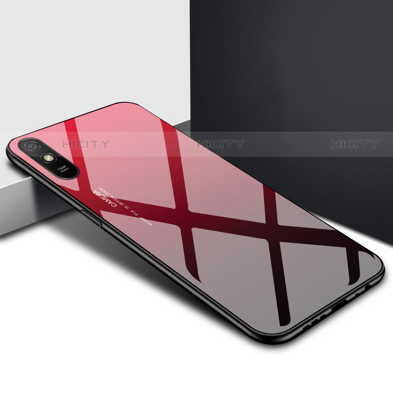 Silikon Schutzhülle Rahmen Tasche Hülle Spiegel T01 für Xiaomi Redmi 9AT groß