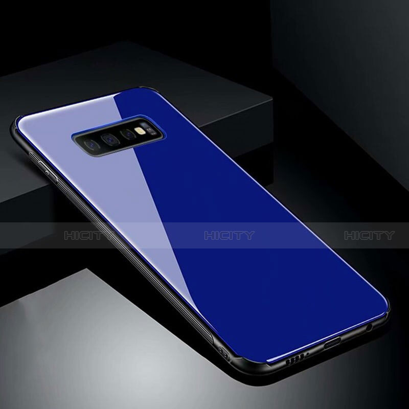 Silikon Schutzhülle Rahmen Tasche Hülle Spiegel T02 für Samsung Galaxy S10 Plus
