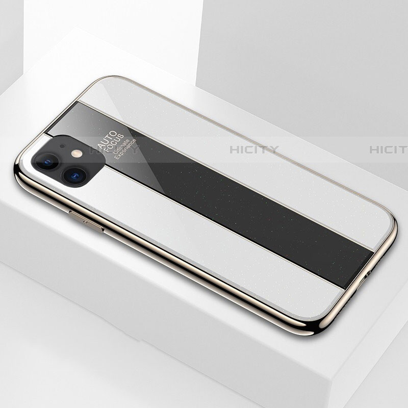 Silikon Schutzhülle Rahmen Tasche Hülle Spiegel T03 für Apple iPhone 11 Weiß Plus
