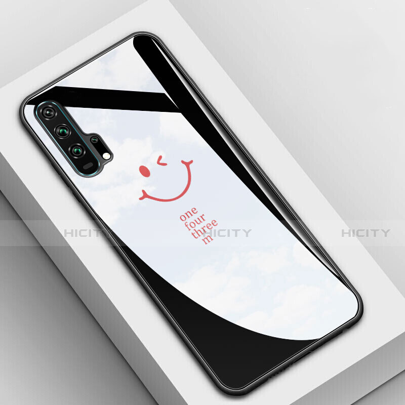 Silikon Schutzhülle Rahmen Tasche Hülle Spiegel T03 für Huawei Honor 20 Pro Schwarz Plus