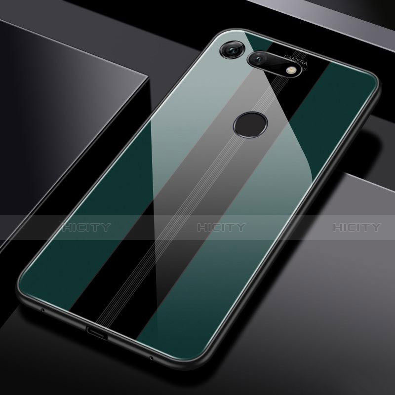 Silikon Schutzhülle Rahmen Tasche Hülle Spiegel T03 für Huawei Honor View 20 Grün Plus